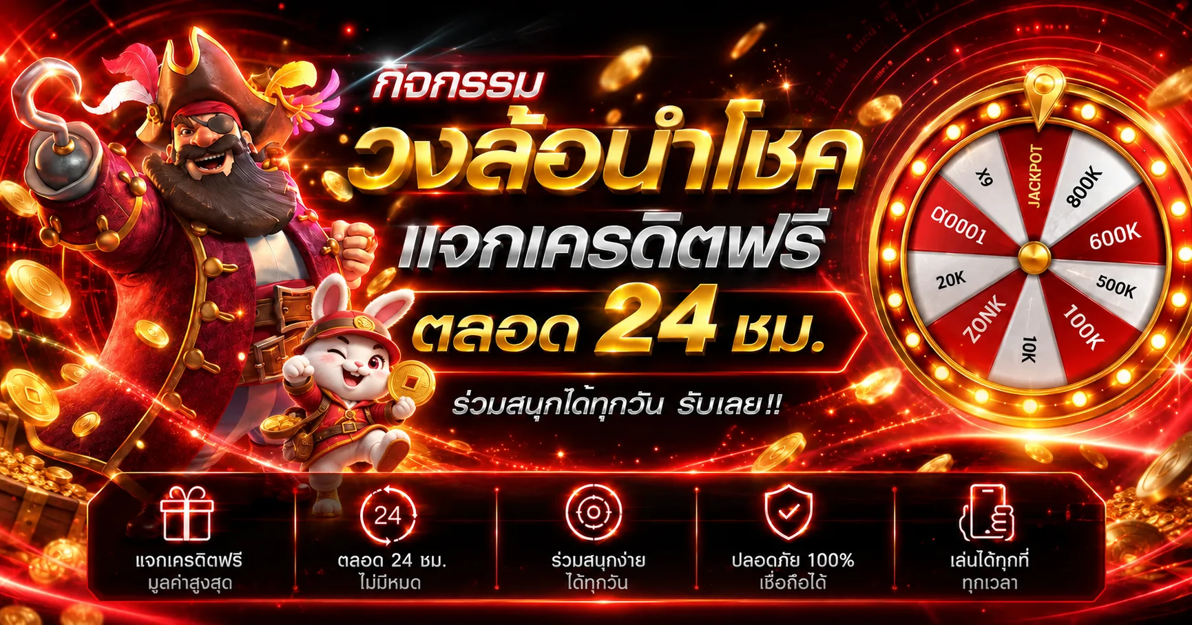 กิจกรรมวงล้อนำโชคบน MEGALOT